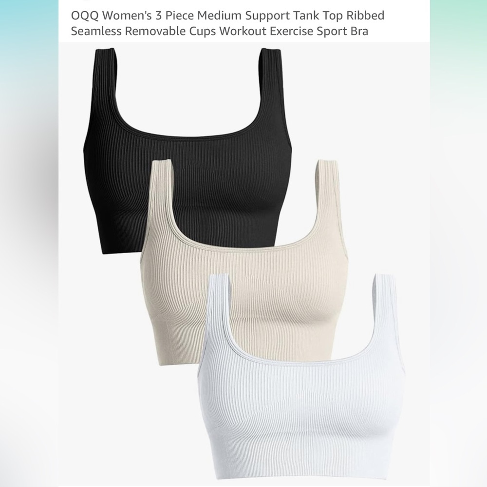 Women's Ribbed Sports Bra Set - Picture 8 of 9